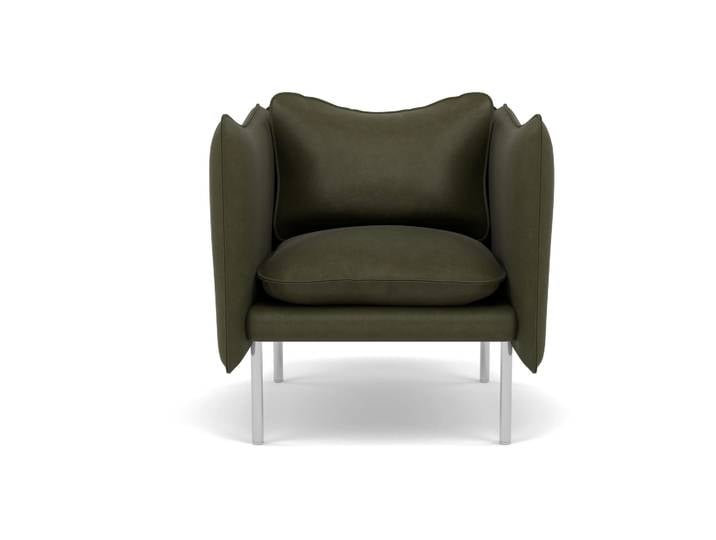 Fogia Tiki Sessel Small Vintage Olive-polished stainless steel