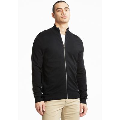 Cardigan LINDBERGH "Cardigan Slim Fit", Herren, Gr. L, schwarz, Obermaterial: 80% Viskose, 20% Nylon, unifarben, Strickjacken