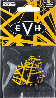 Dunlop EVH Black w Yellow Stripes .60