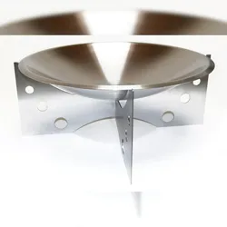 Feuerschale Garten aus Edelstahl ØxH 70x30cm Design 1 SZAGATO Feuerschale für den Garten Feuerschale outdoor Grillschale Grillkorb 70cm groß