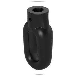 BAUHELD Markisenöse Oval 12 mm Ral 9005 für Fleischerhaken
