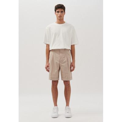 Bermudas STUDIO SEIDENSTICKER "Studio", Herren, Gr. 48, Normalgrößen, beige (sand), 100% Baumwolle, unifarben, Hosen Bermudas