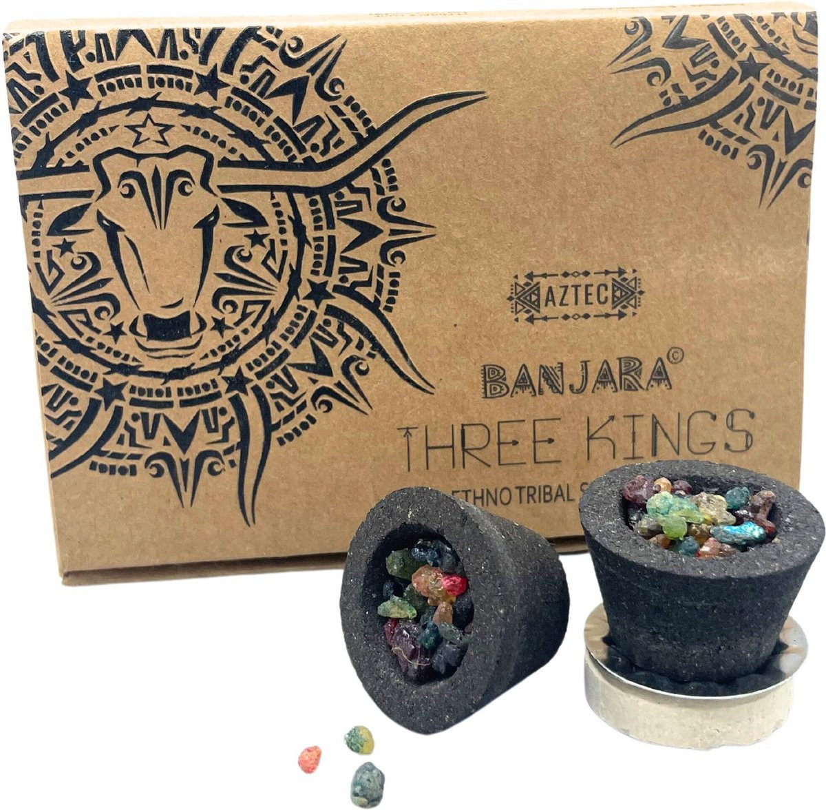 Banjara Three Kings Hars Wierook met Houtskool Bekers