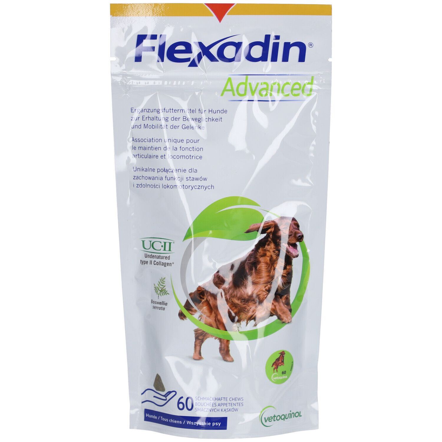 Flexadin Advanced Chews Erg.Futterm.f.Hunde 1x60 St Kautabletten