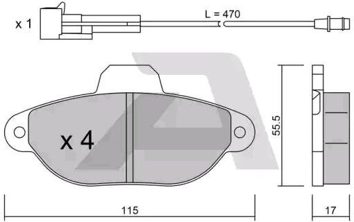 AISIN BPFI-1001 Brake pad set