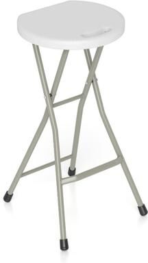 Costway 28 Inch Portable Folding Stools Patio Dining Chairs with 330lbs Limited Sturdy Frame-Set of 1