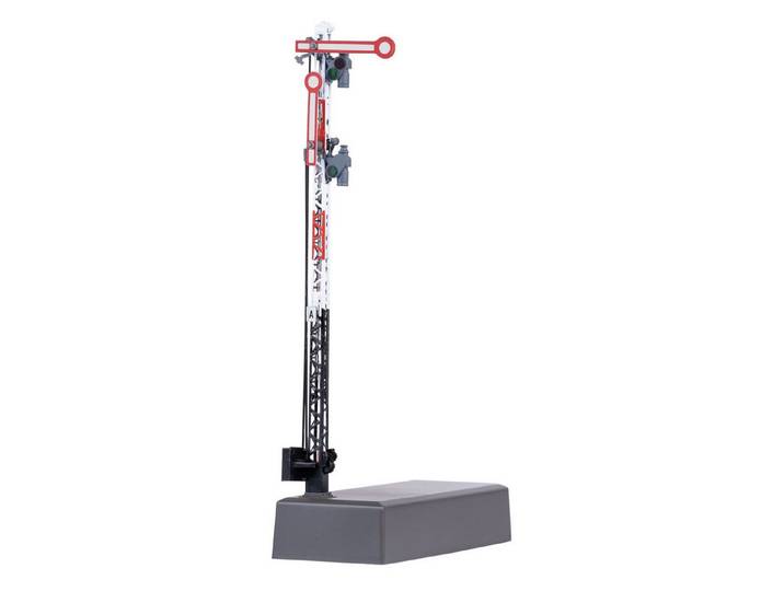 Märklin Modelleisenbahn-Signal Hauptsignal mit Gittermast (Hp 0 / Hp 1 / Hp 2) - 70416, Spur H0