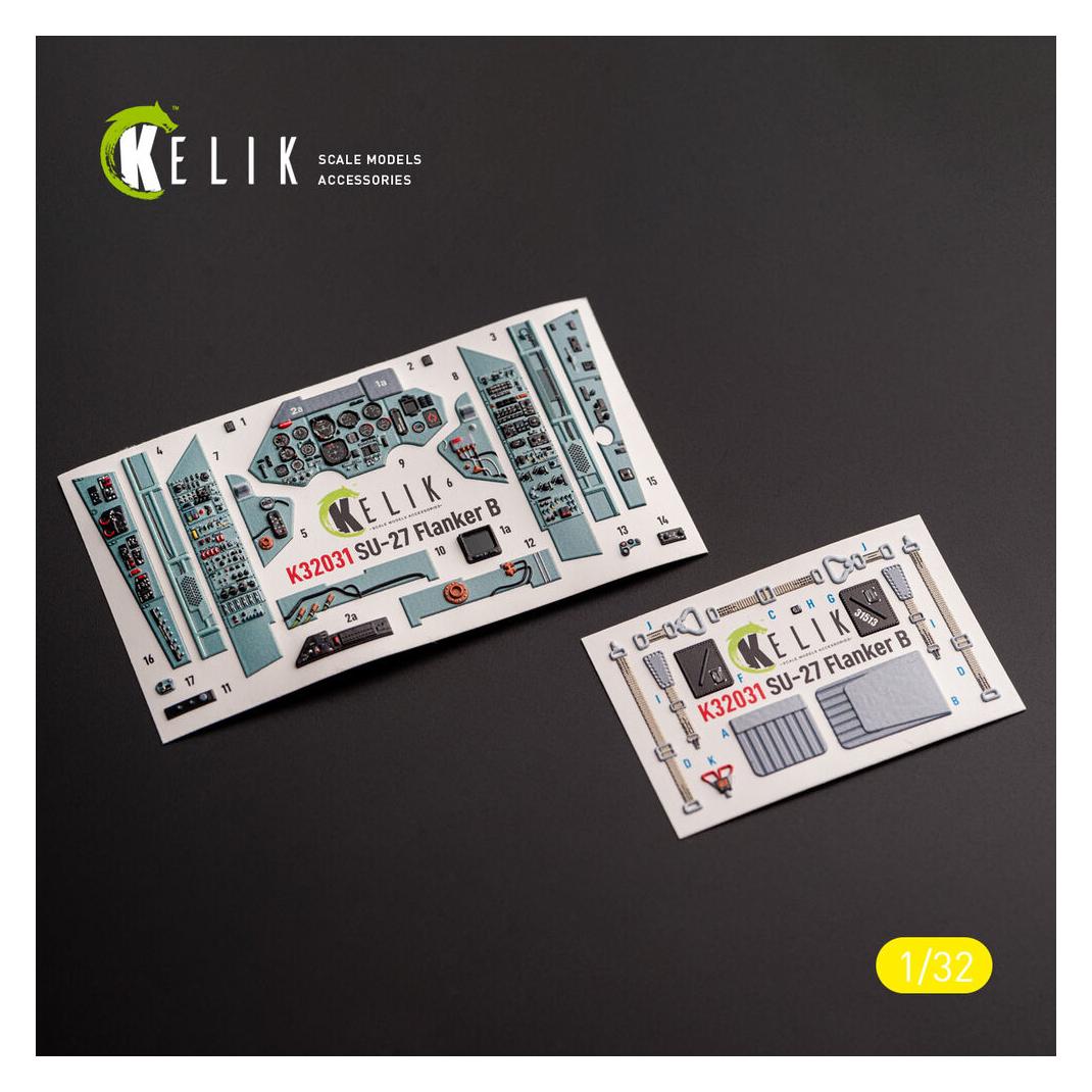 Kelik SU-27 - interior 3D decals for Trumpeter kit (K32031)