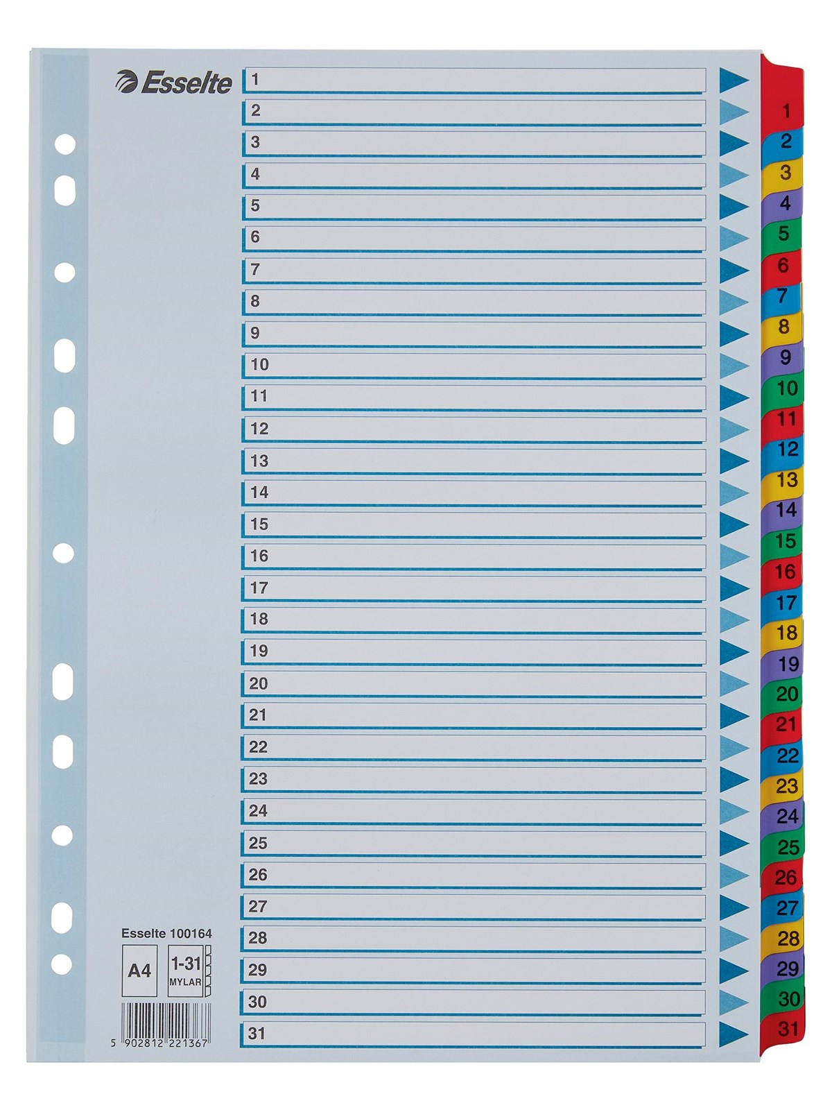 Esselte Register Zahlen, Karton