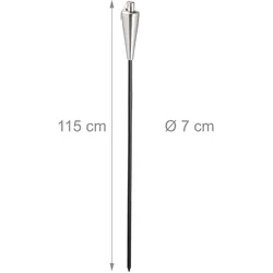 Relaxdays, Fackel, 3x Gartenfackel