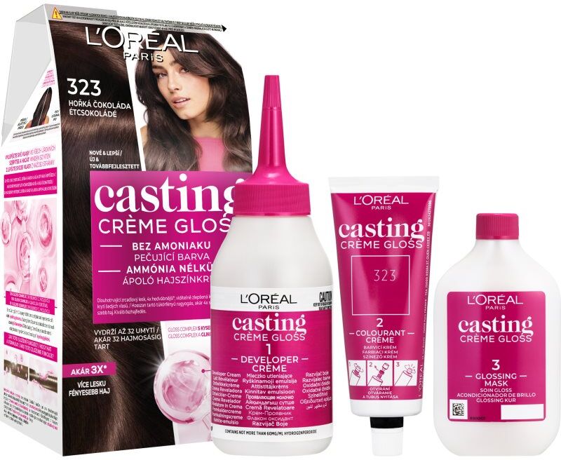 L’Oréal Paris Casting Creme Gloss coloration cheveux teinte 323 Dark Chocolate 1 pcs