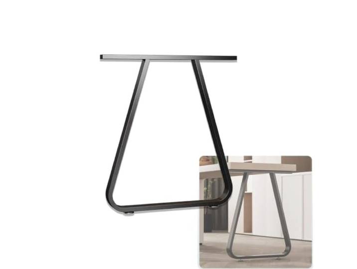 62 72cm Metall Tischbeine Trapezförmige Möbelfüße Verstellbare Ersatzbeine Heavy Duty, Modern Industrial, for Coffee/Dining/Computer Desks(Black,50x72cm(19x28in))