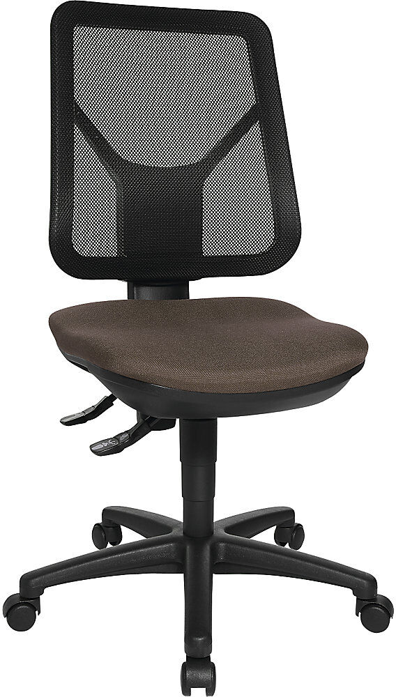 Bürostuhl, Netz-Rückenlehne, dunkelbraun Topstar