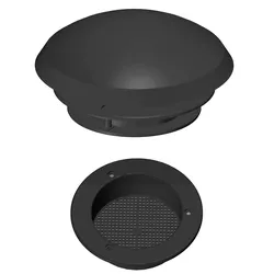 Knorz Dachlüfter mit Fliegengitter 190 mm schwarz