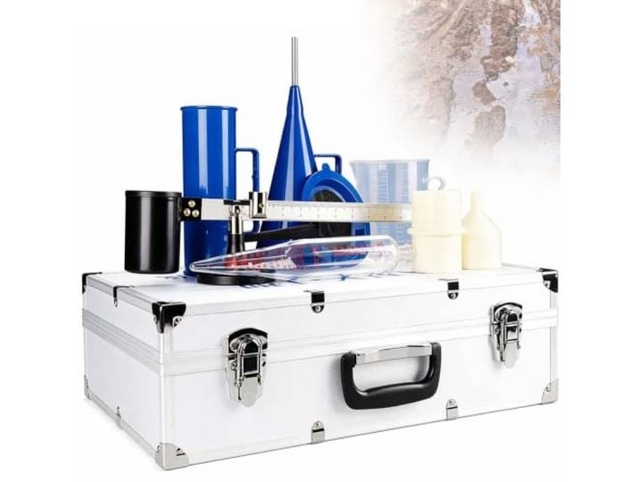 Schlammtest-Set, Schlamm-Hydrometer, Schlammtester-Sandgehaltsmessgerät-Set Schlammviskosimeter, Schlammtest-Set Mit Trichter Und Viskosimeterbecher, Sandgehalts-Testset, Schlammtester-Viskosimeter