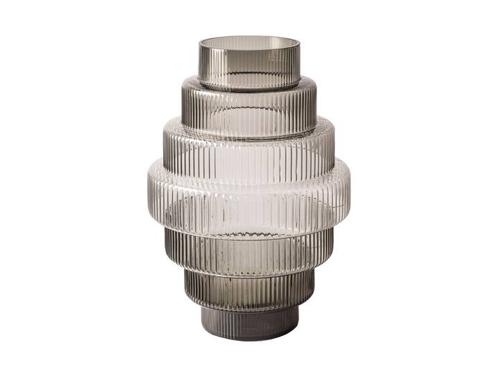 Mundgeblasene Design Bodenvase „Steps“ Grau Pols Potten