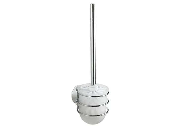 WENKO Turbo-Loc WC-Garnitur WC-Bürstenhalter, offener WC-Bürstenhalter, Befestigen ohne Bohren, 10 x 37,5 x 11,5 cm, Chrom