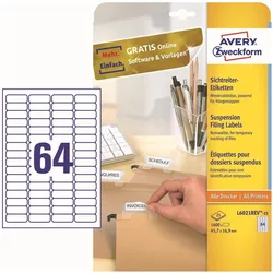 Avery, Etiketten, Etiketten