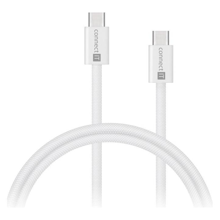 Connect IT Wirez USB-C - USB-C 60W 1m weiss (1 m, 60 W) (CCA-7010-WH)