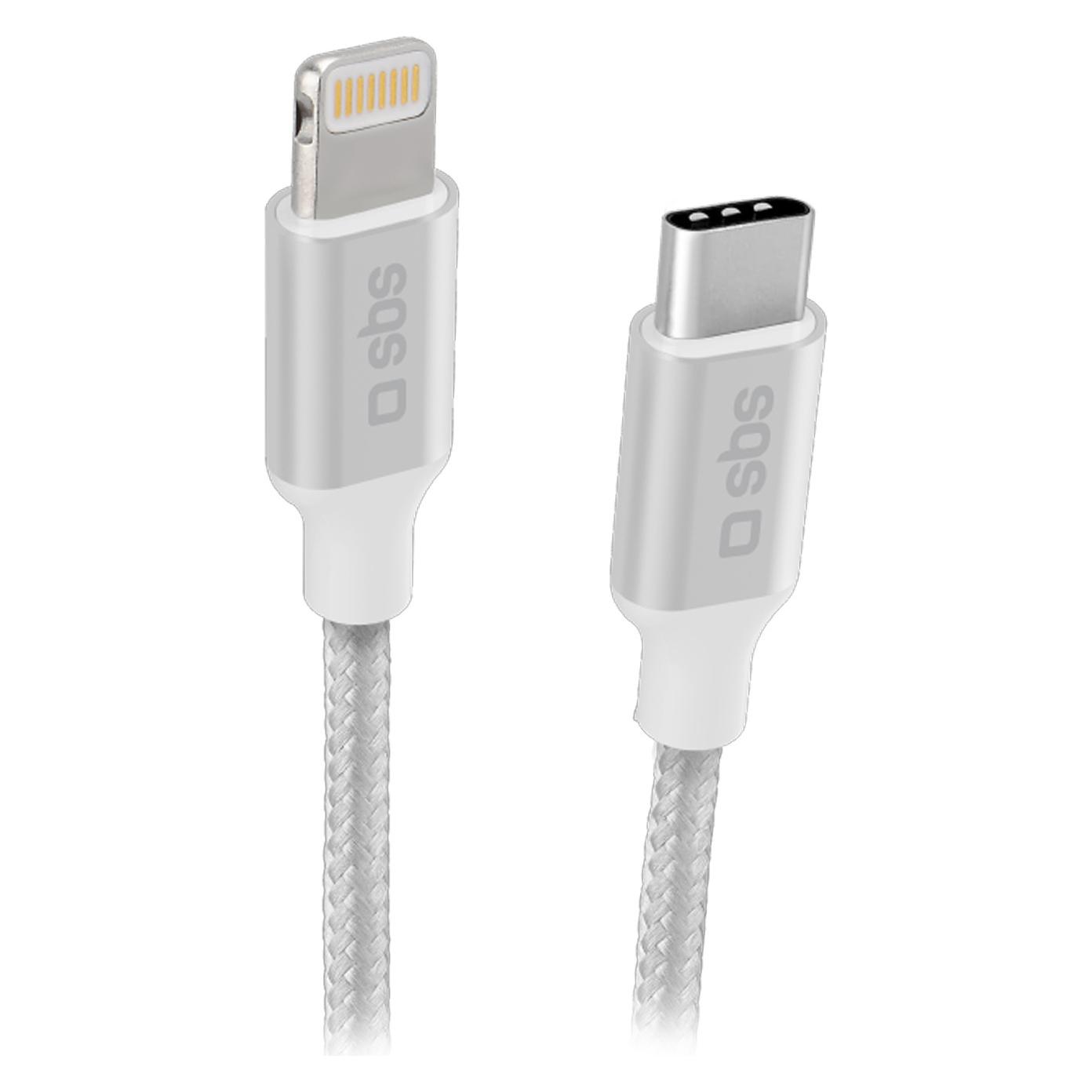 SBS Daten- und Ladekabel USB auf Lightning (1 m) (TECABLELIGTC1BW)