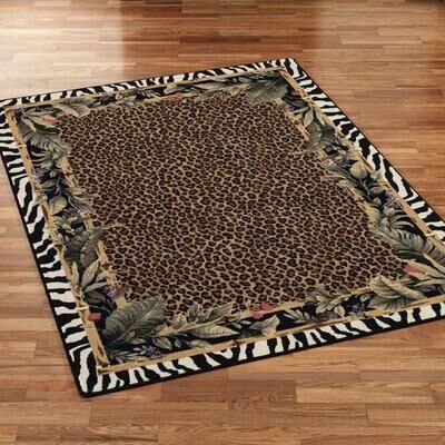 Milliken Carpets "Jungle Safari Rectangle Rug, 3'10"" x 5'4"", Black"