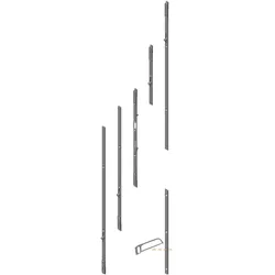KFV, Türgriff + Türgarnitur, Stulpgarnitur für MFV-One Reparaturen, Rollzapfen, Flachstulp 20mm,Edelstahl (Türgarnitur)