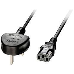 LINDY Strom Anschlusskabel [1x UK-Stecker - 1x IEC-Buchse] 5 m Schwarz 30435