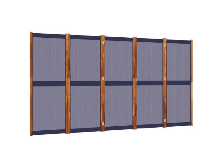 vidaXL Raumteiler 5-tlg. Paravent Dunkelblau 350x180 cm, 1-tlg.
