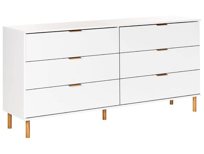 Commode à 6 tiroirs blanc