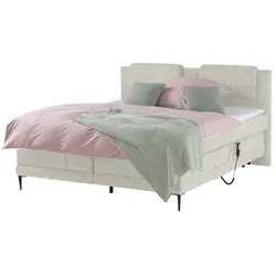 switch Motor-Boxspringbett  Wave , creme , Maße (cm): B: 150 H: 111