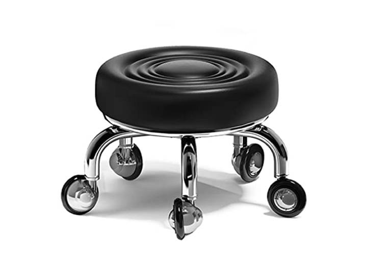 JFGCTYHXY Hocker mit Rollen, Räder Wickeln Keine Haare auf, Pediküre-Hocker, Rollsitz(Black)