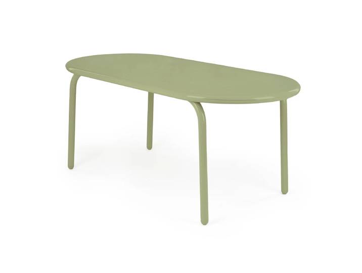 Tom Dixon - Groove Gartentisch, 186 x 86 cm, moosgrün