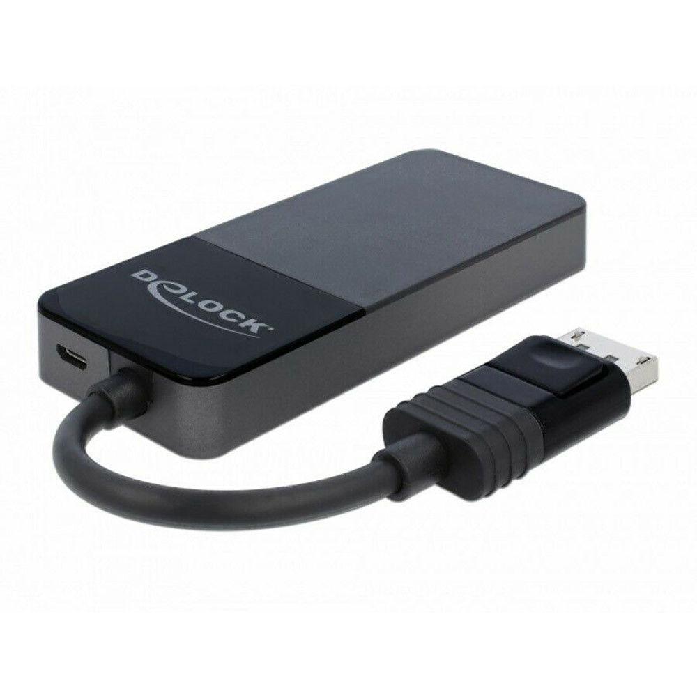 Delock DisplayPort splitter 1.4 naar 3x HDMI MST, zwart, 12,5 cm kabel