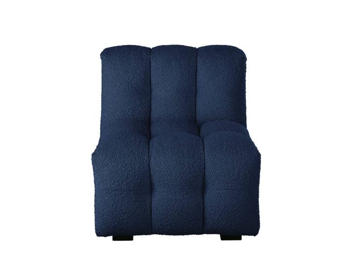 Modulares Sofaelement mit Samtbezug, dunkelblau