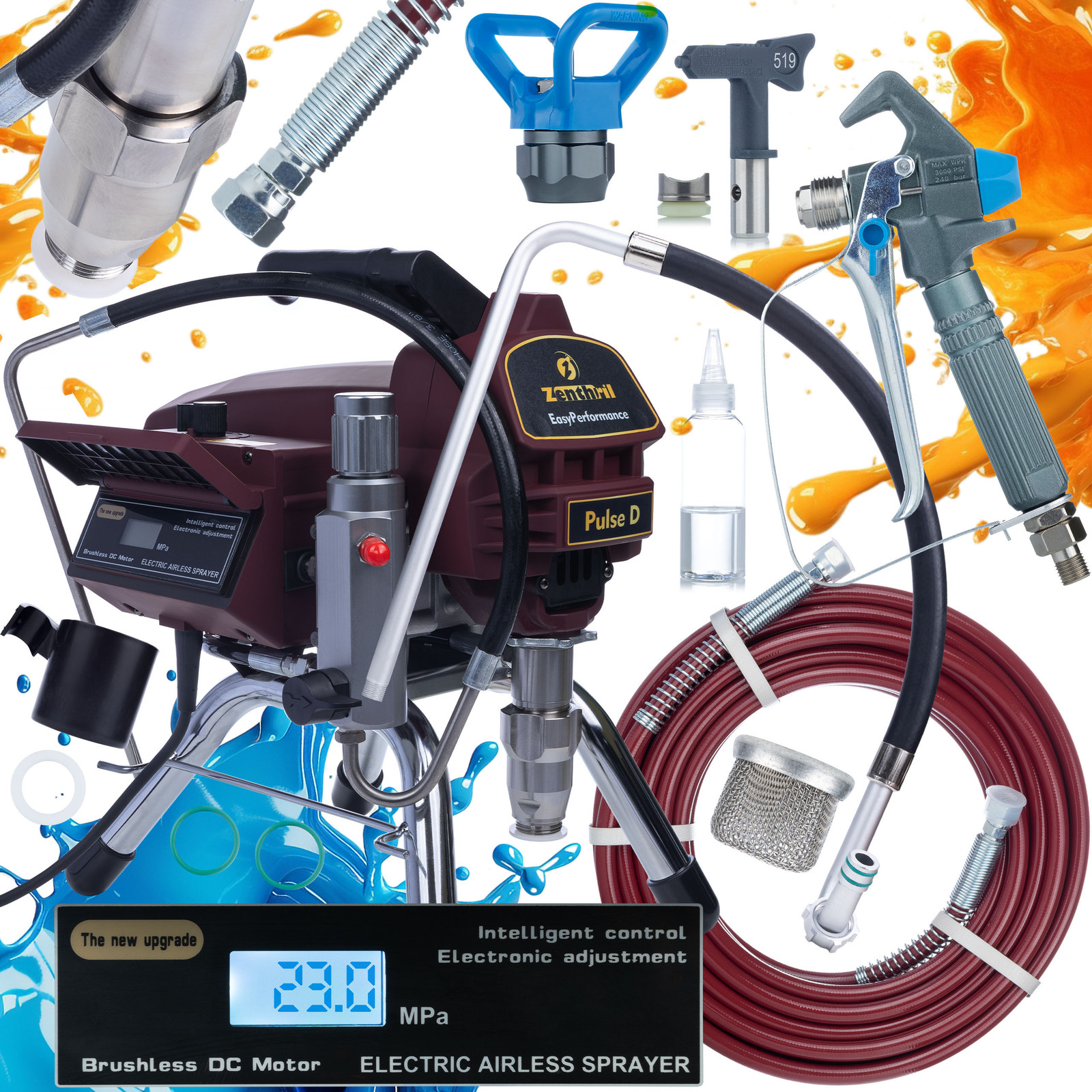 Zenthril Airless Verfspuit Pulse D – Spuitmachine 2000W voor Binnen en Buiten