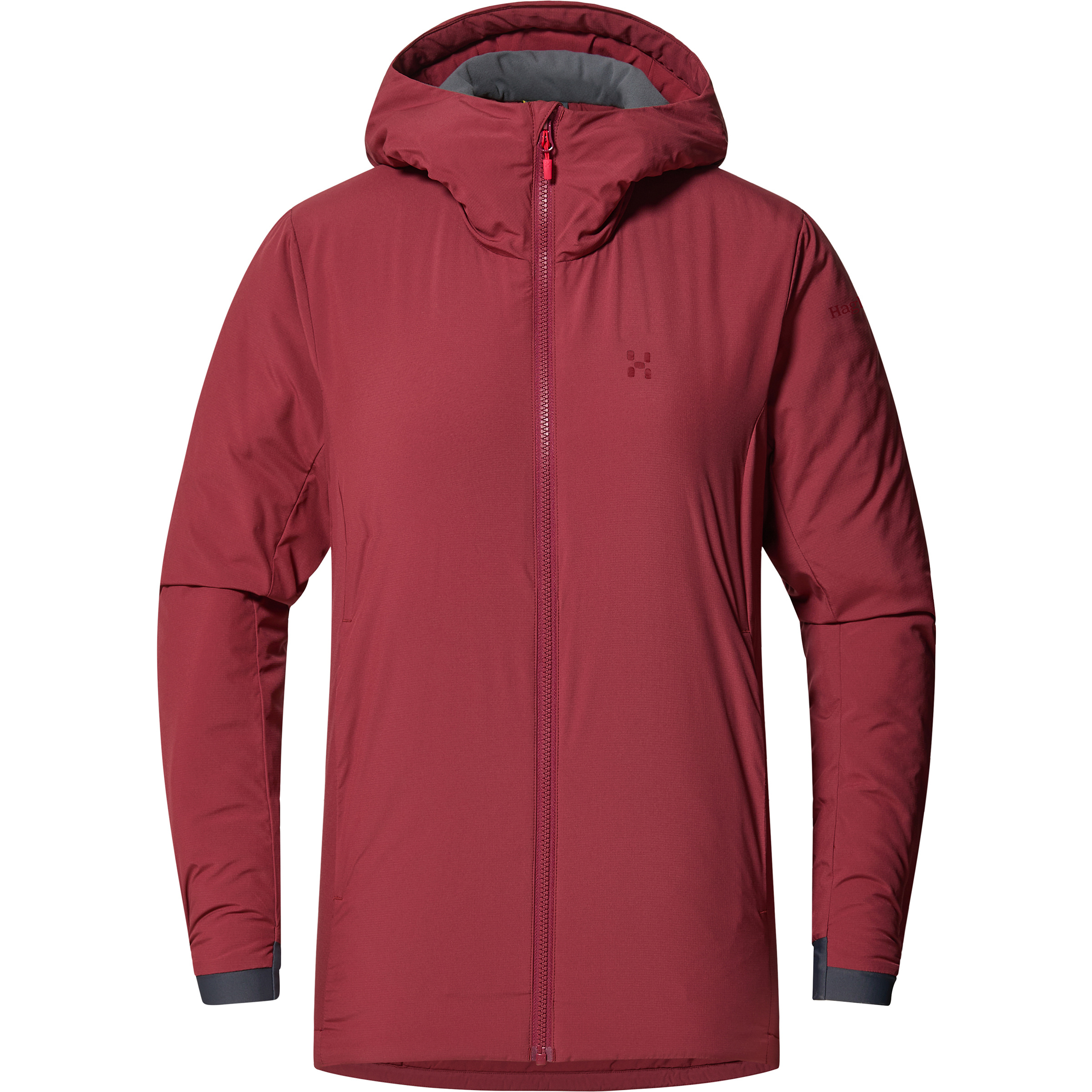 Haglöfs Mimic Alert Damen Isolationsjacke rot Größe XS Camping Windabweisend Wasserabweisend