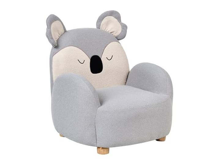 Kindersessel Koala Bär Form Stoff grau gepolstert für Kinderzimmer Hervik