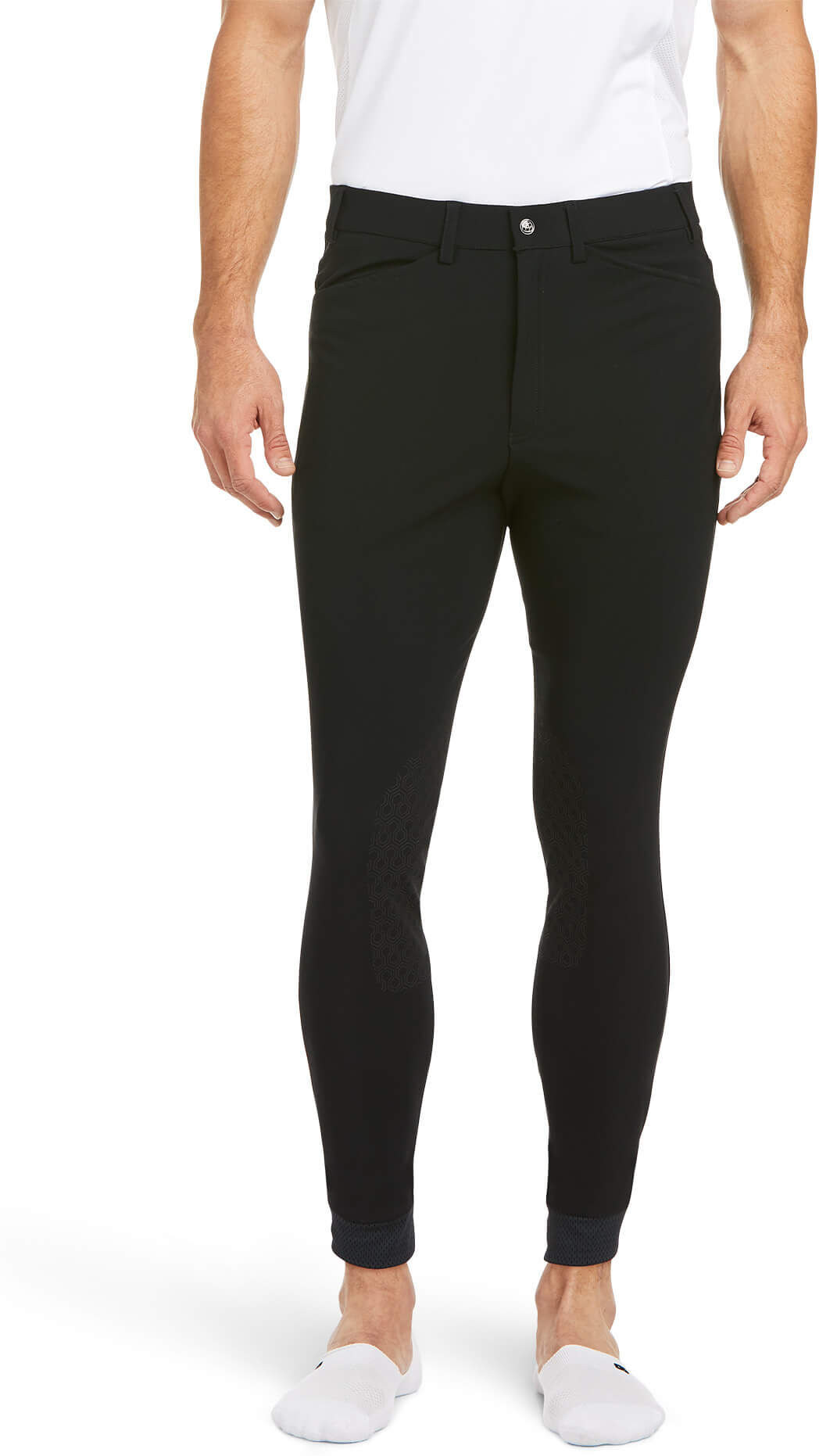 Men's Tri Factor Grip Knee Patch Breech in Black, Size: 28 Long by Ariat