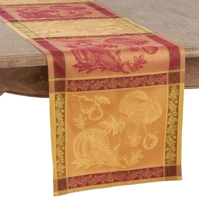 Saro Lifestyle Plaid Thanksgiving Design Runner