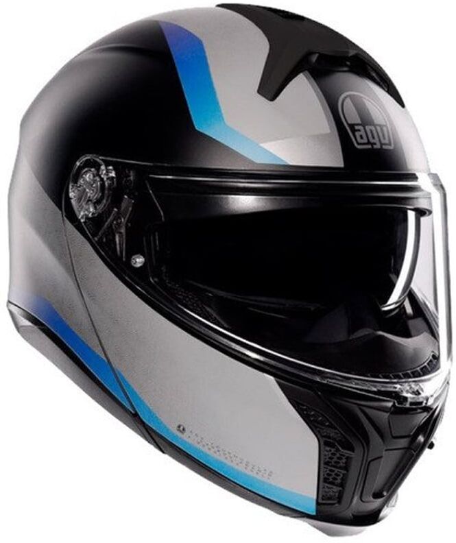 AGV - Casco Tourmodular Stray Matt Nero / Grigio / Blue Nero,Grigio,Blu S