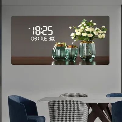 Universal Stock Modern Large Wall Clock With Abstract Geometric Art Quartz Decor For Living Room & Bedroom a