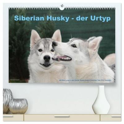 Siberian Husky - der Urtyp (hochwertiger Premium Wandkalender 2026 DIN A2 quer), Kunstdruck in Hochglanz