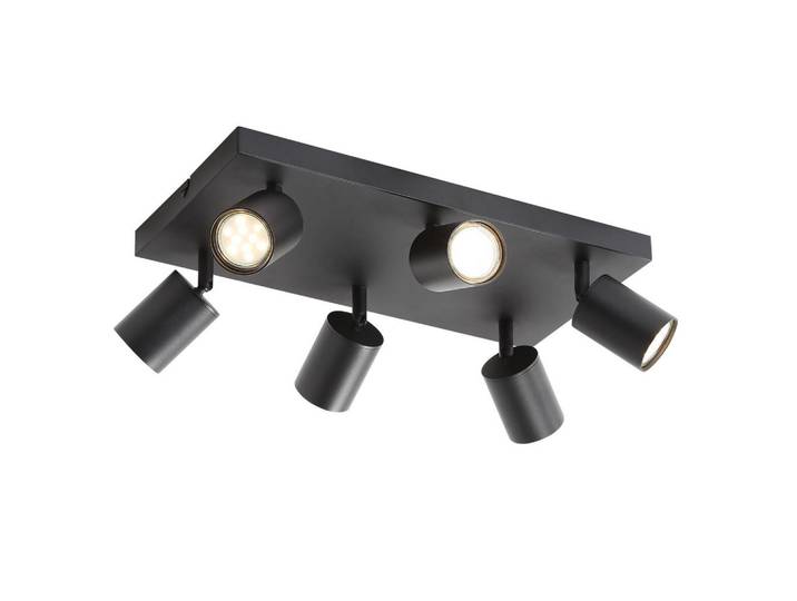 Nettlife Deckenstrahler Eiszapfen 6-flammig 40/20/14 cm, Schwarz, Metall, Gu10, 20x14x40 cm, Lampen & Leuchten, Innenbeleuchtung, Spots & Strahler, Wandstrahler