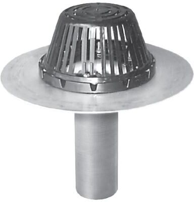 Marathon Aluminum Fast Flow Roof Drain Retrofit 2 Inch w/ClampRing & ExpandingTape