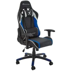 X Rocker Agility Compact eSports - Gaming-Bürodrehstuhl für Kinder & Teenager - blau/schwarz