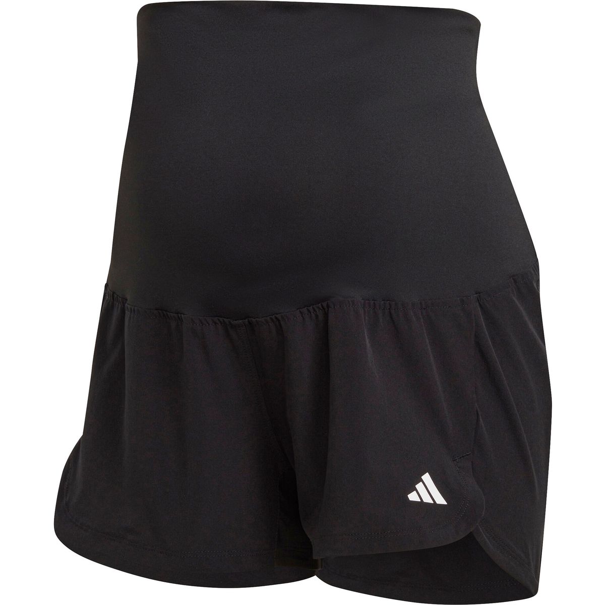 adidas Pacer Woven Stretch Training Maternity Shorts black-white (095A) L IQ2633-095A-185