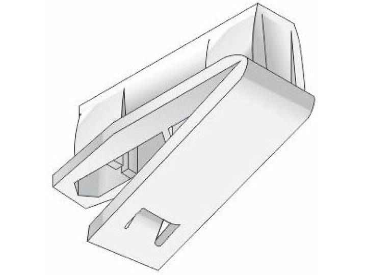 Feststeller HINNO hinno-stop HS07 Gr. 1, transparent, B:0,48cm H:1,9cm L:0,45cm, Kunststoff, Gardinenbefestigungen, Feststeller, HINNO Clic-Feststeller