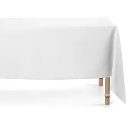 Tischdecke, weiß, 180 x 300 cm, Polyester, eckig, Stoff
