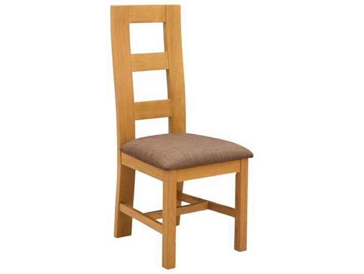 KUTYWEXFM Esszimmerstuhl 2er Set Massivholz Eiche Grau 45x51x105 cm Ergonomischer Küchenstuhl mit Schaumstoff Polsterung und robuster Rückenlehne für moderne Esszimmer im 2er Pack.