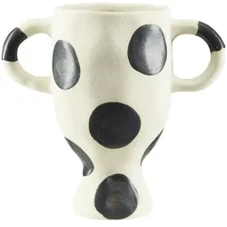 HOME STORY Vase Punkte   ¦ creme ¦ Steinzeug ¦ Maße (cm): H: 23  Ø: 25.0
